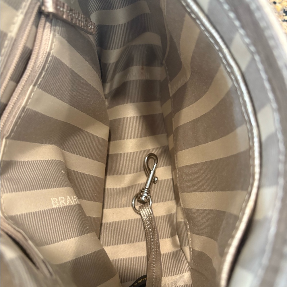 Brahmin Cream Crossbody Bag with gromet Detailing - Picture 5 of 12